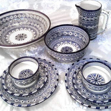 Hand-painted ceramic tableware