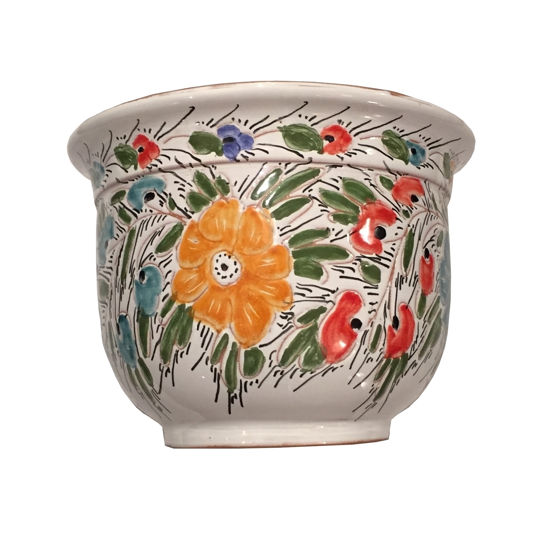 6-VASAAR-130 Vasi anfore ceramica dipinta a mano design personalizzato milano