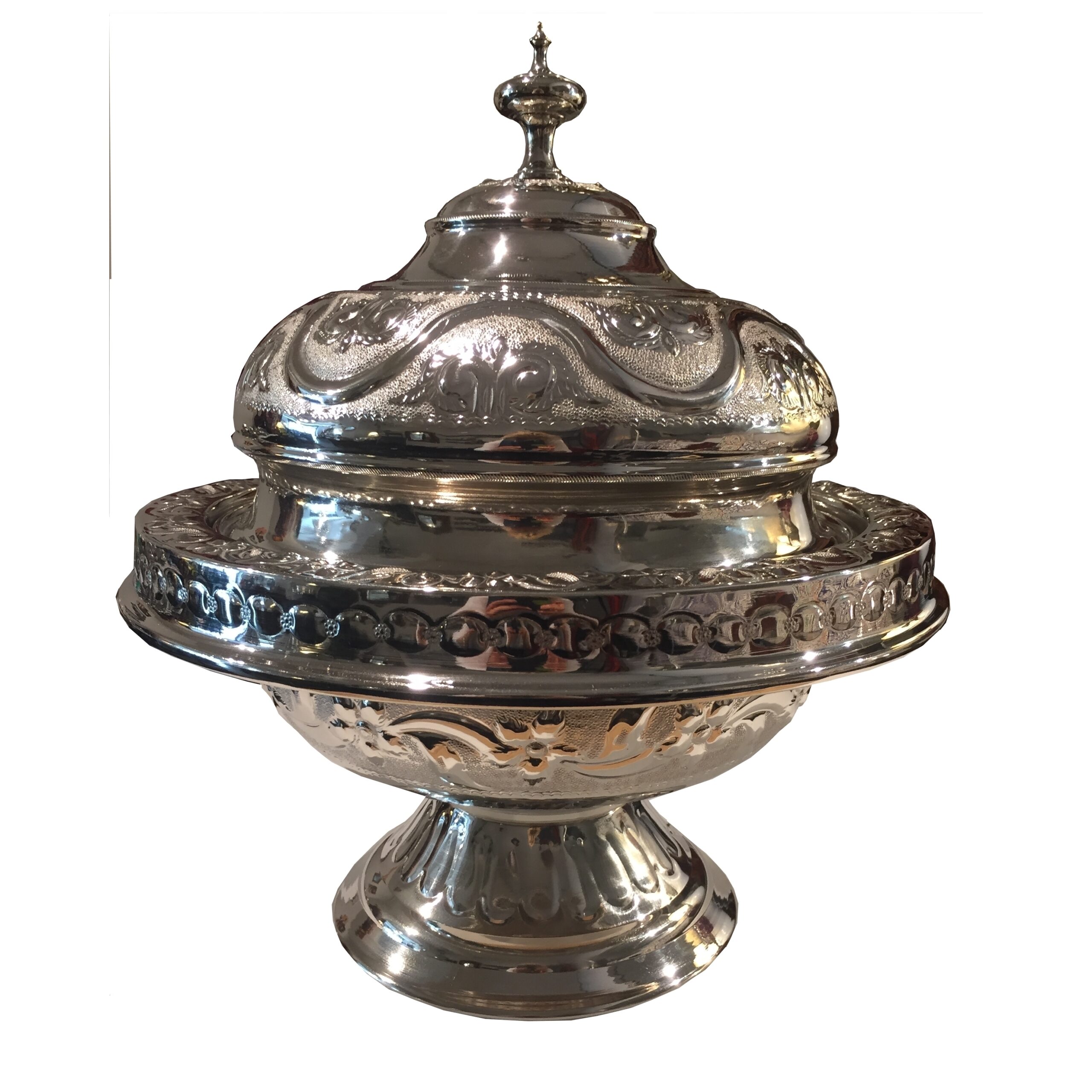 1-OGFECF-700 Oggettistica metallo argentato design architetti marocco milano