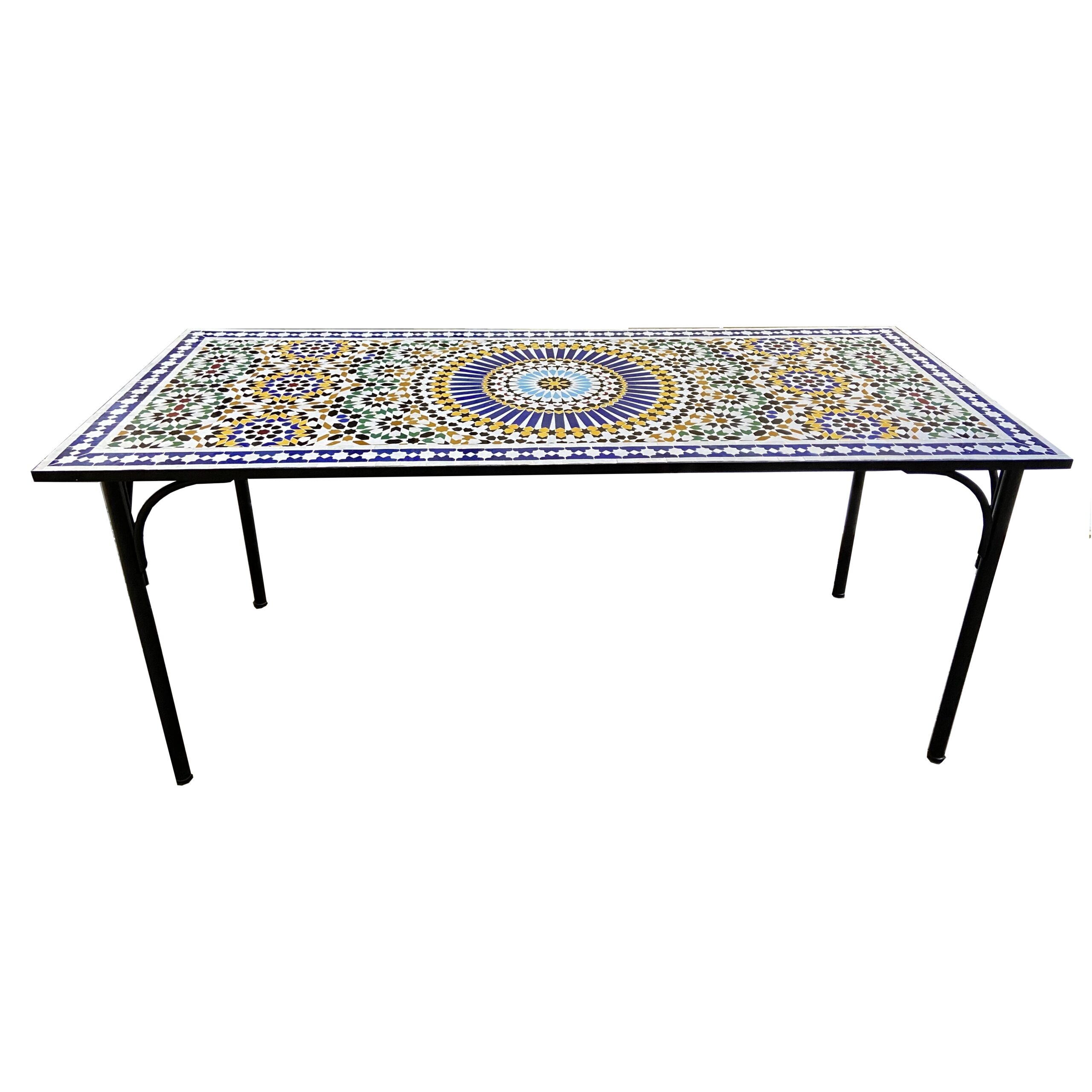 2-TAFEMO-205 Tavoli pannelli tavolini consolle ceramica mosaico su misura milano