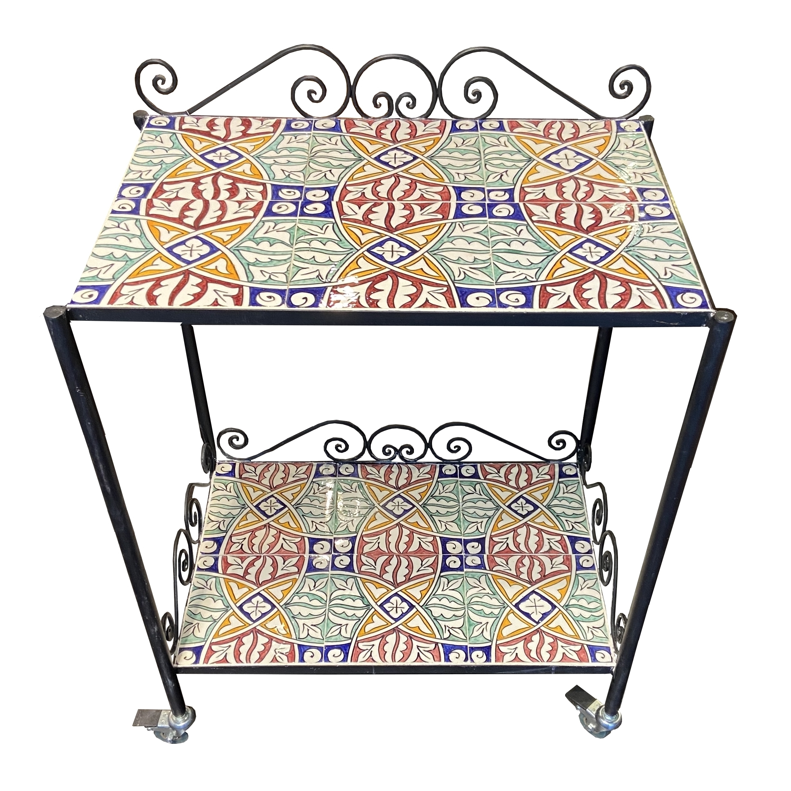2-TAFEMO-235 Tavoli pannelli consolle piastrelle dipinte design personalizzato