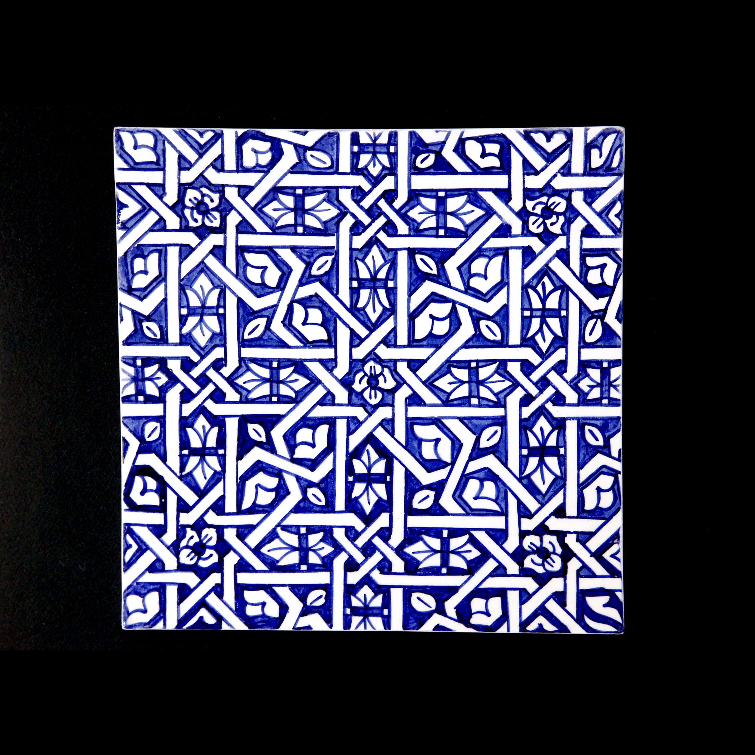 4-PIFEMO-201 Piastrelle dipinte a mano disegni personalizzati tadelakt milano