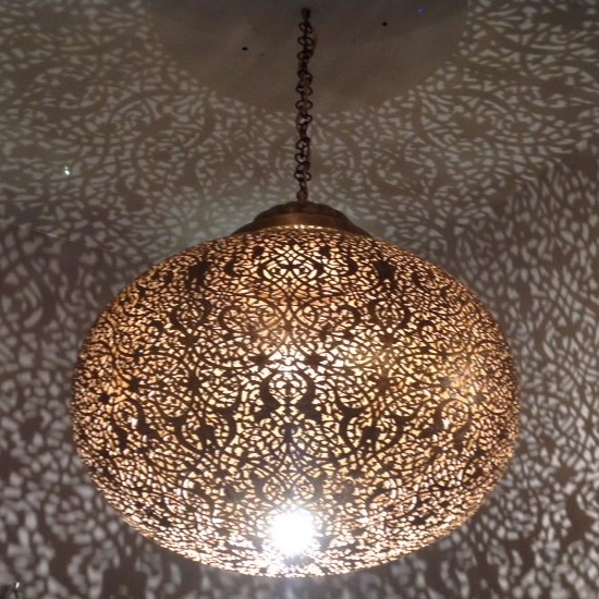 5-LAFEAL-307 Lampadari marocchini etnici lanterne ottone inciso rame milano