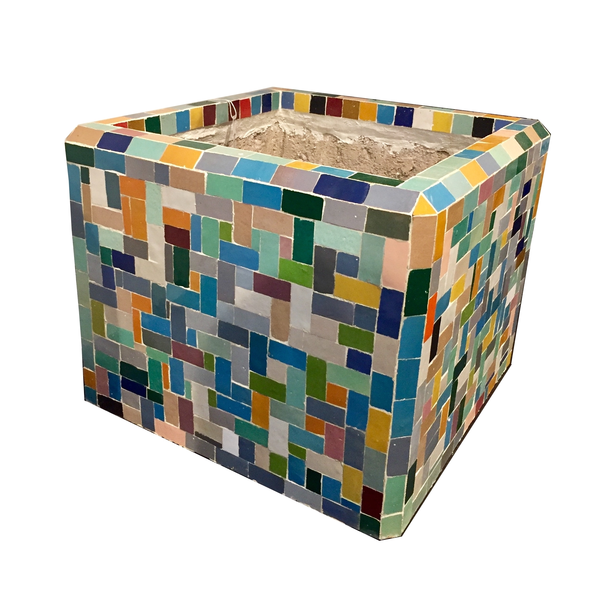 6-VAMARA-534 Fioriere mosaico piastrelle dipinte design personalizzato milano