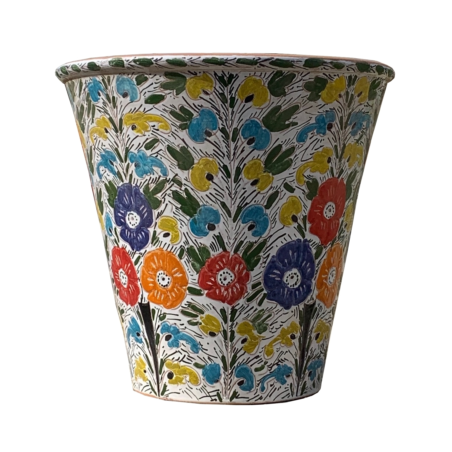 6-VASAAR-140 Vasi anfore ceramica dipinta a mano design personalizzato milano