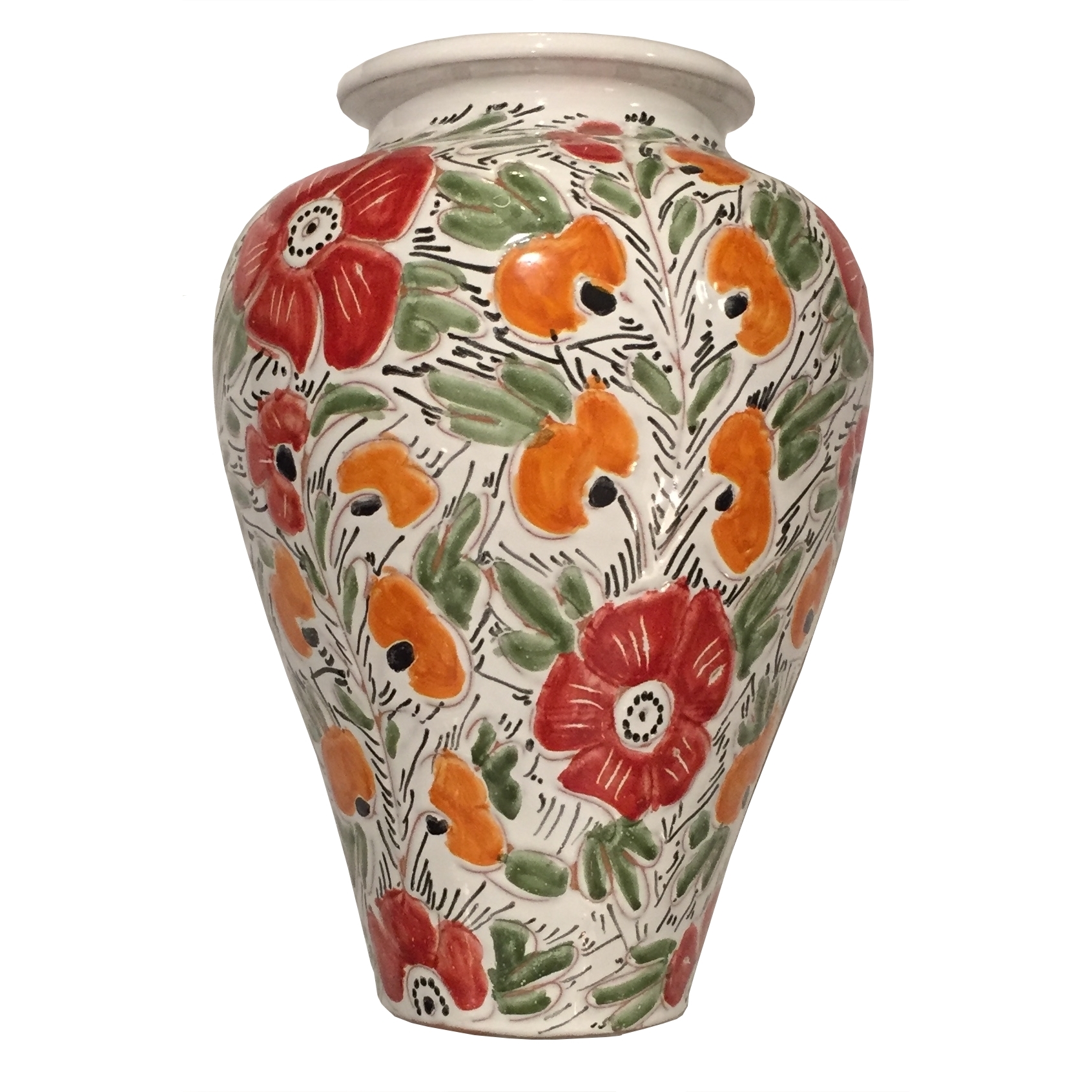 6-VASAAR-150 Vasi anfore ceramica dipinta a mano design personalizzato milano