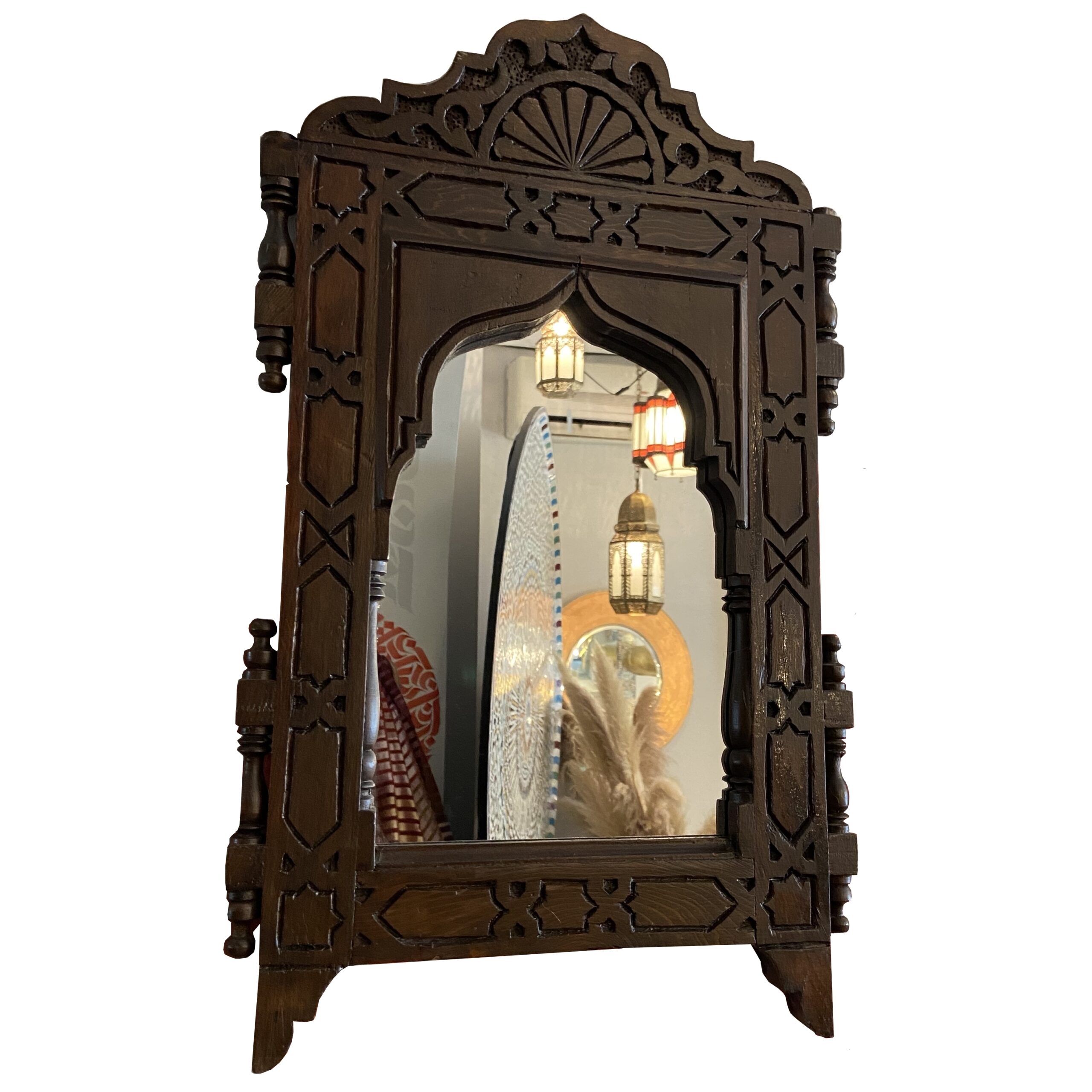 7-SPRAMU-103 Specchi cornici su misura legno inciso arredo marocchino milano