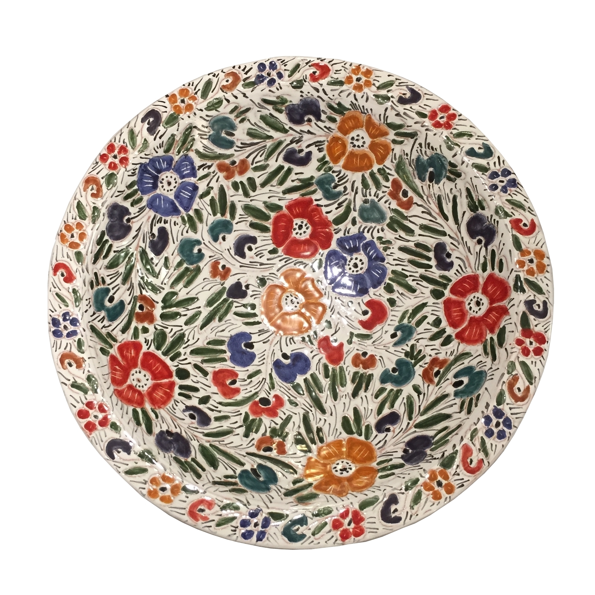 1-OGFEMO-051 Arredo tavola ceramica dipinta a mano servizi personalizzati milano