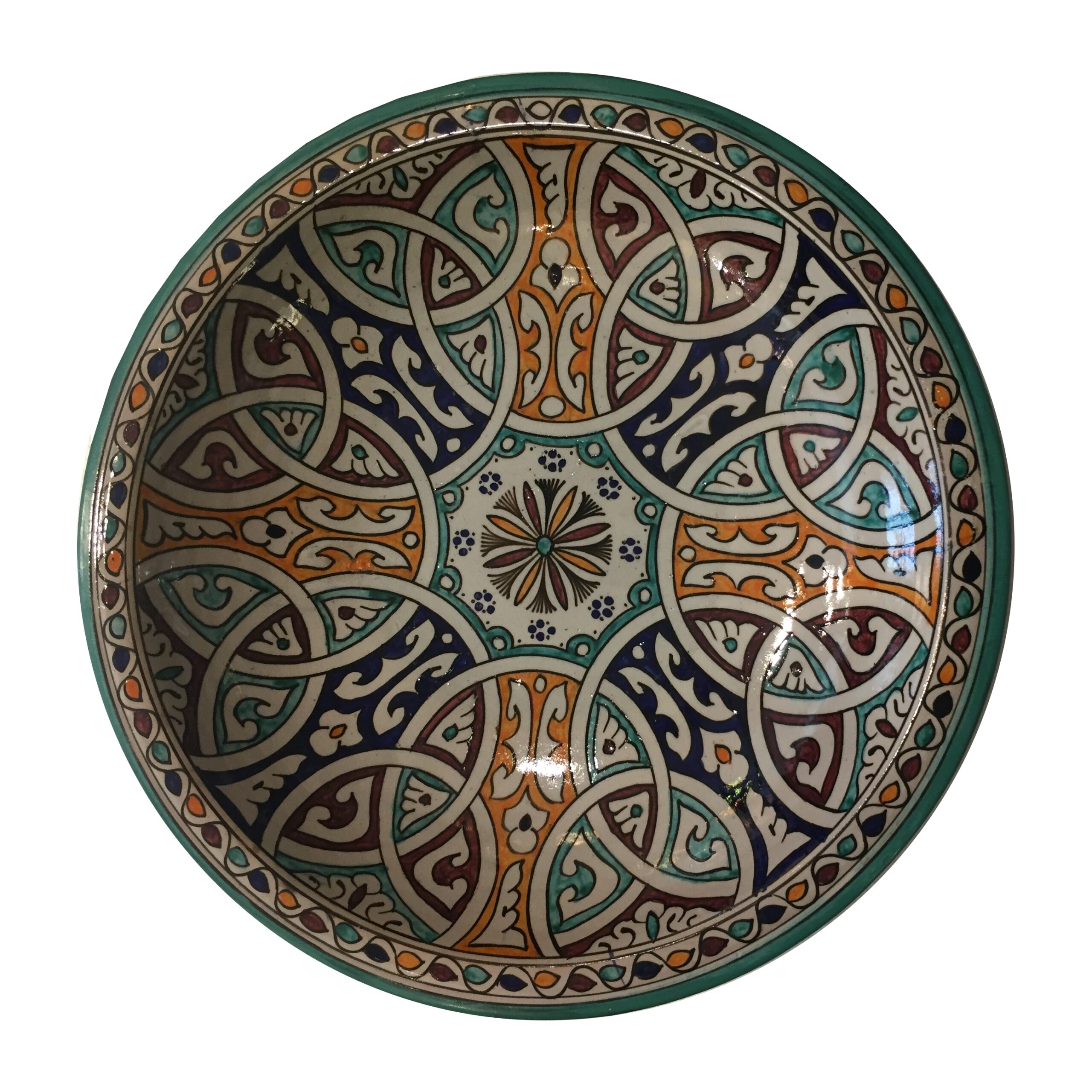 1-OGFEMO-296 Arredo tavola ceramica dipinta a mano servizi personalizzati milano