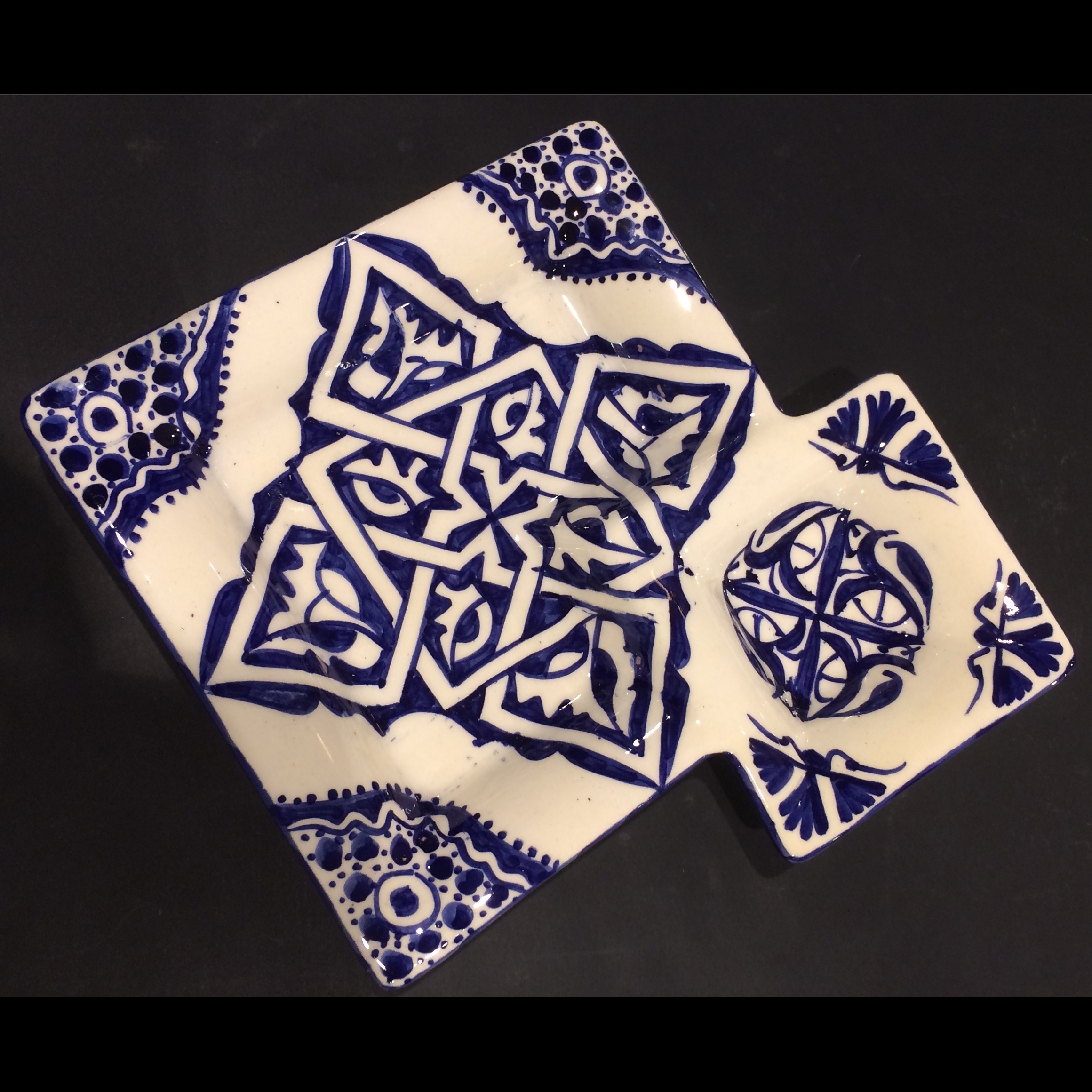 1-OGFEMO-466 Arredo tavola ceramica dipinta a mano servizi personalizzati milano