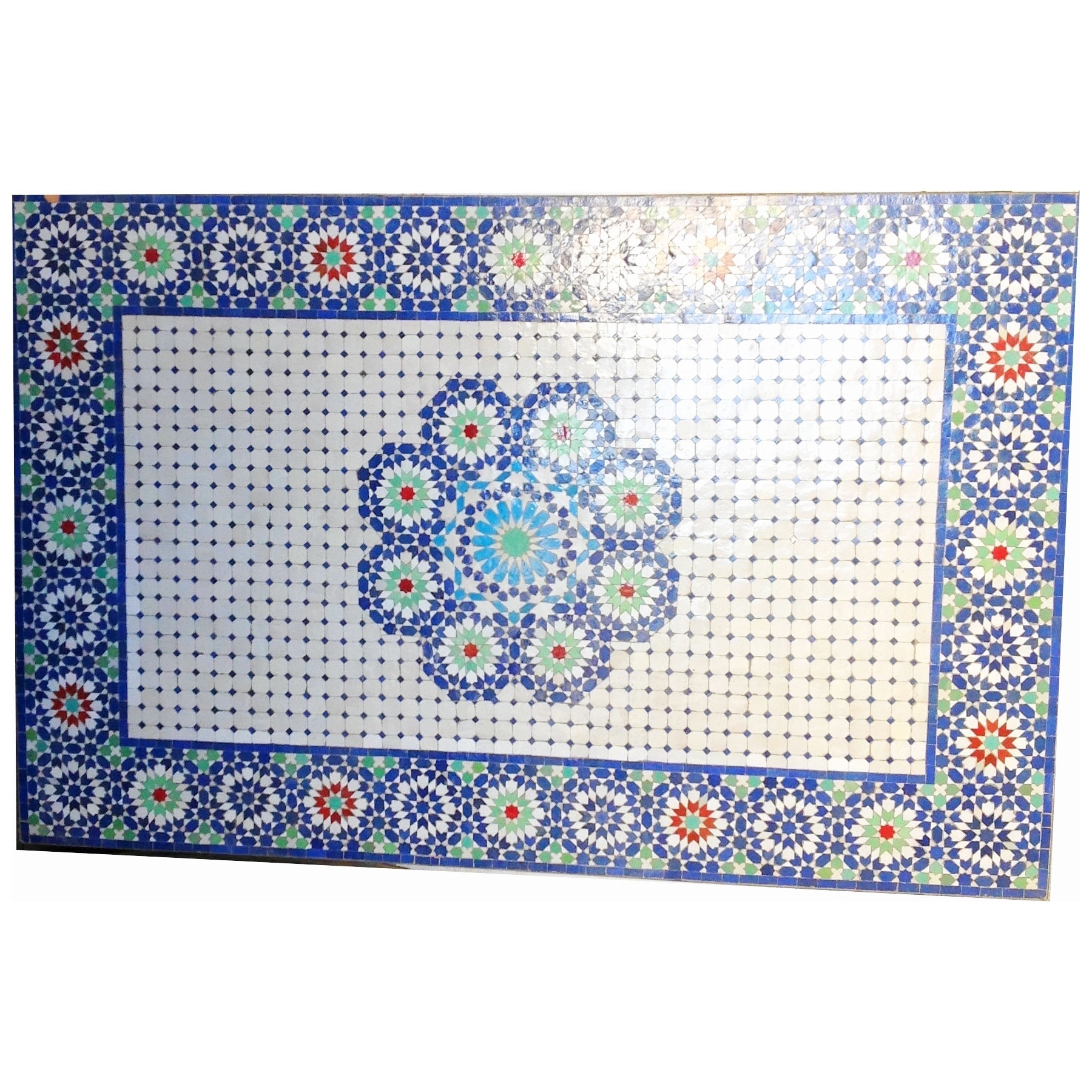 2-TAFEMO-105 Tavoli pannelli tavolini consolle ceramica mosaico su misura milano