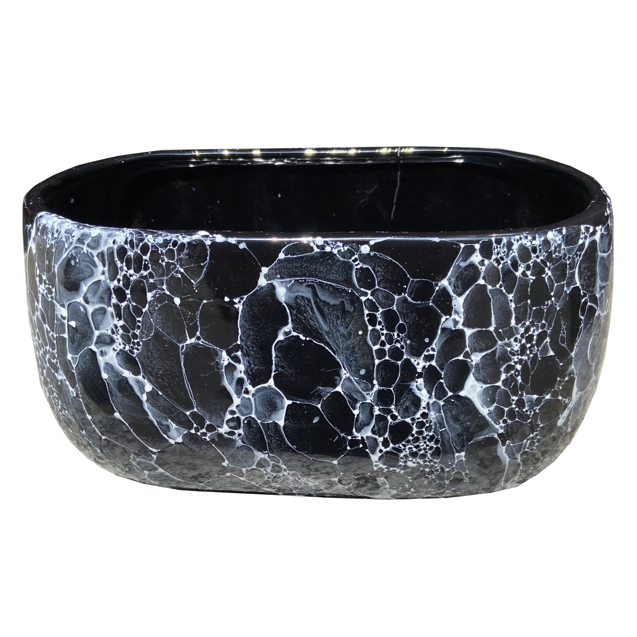 6-VASAAZ-202 Vasi anfore ceramica dipinta a mano design personalizzato milano